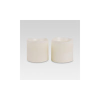 Threshold 2 Pack 3x3 LED Pillar Candles - Ivory