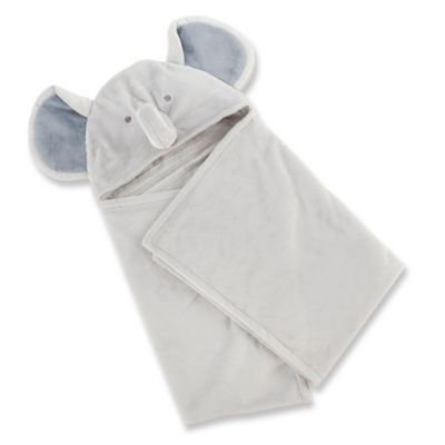 Baby Aspen® Little Peanut Elephant Hooded Blanket in Grey