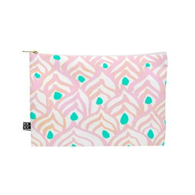 DENY Designs Rebecca Allen Princess Peacock Medium Pouch in Pink