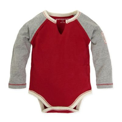 Burt's Bees Baby® Size 18M Long Sleeve Raglan Bodysuit in Cranberry