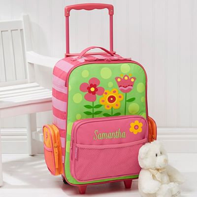 Stephen Joseph® Pretty Flowers Embroidered Rolling Luggage