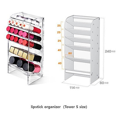 Acrylic DIY Cosmetic Organizer storage For lipstick make-up
