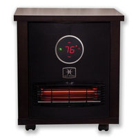 Heat Storm Logan Classic Infrared Quartz Portable Heater in Dark Walnut