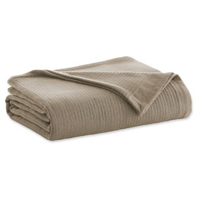 ED Ellen DeGeneres Yarn Dye Stripe Full/Queen Blanket in Camel/Ivory