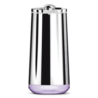 simplehuman® Rechargeable Foaming Sensor Pump with Lavender Soap in Polished Stainless Steel