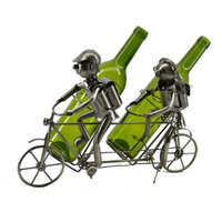 Wine Bodies® Tandem Bicycle 2-Bottle Holder in Nickel