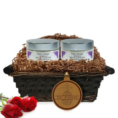 Pure Energy Apothecary Supreme Sensation Lavender Split Letter Pineapple Gift Basket