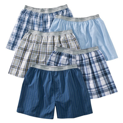 Fruit of the Loom Men's Elastic Waistband Boxers 5-Pack - Assorted
