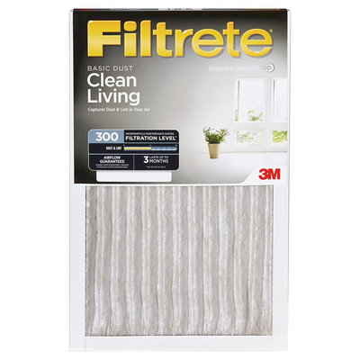 Nexcare 3M Filtrete Basic 25x14 Air Cleaning Filter, 300 Mpr