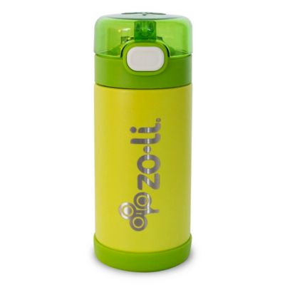 Infant Zoli Pow Squeak 10-Ounce Insulated Stainless Steel Water Bottle, Size One Size - Green