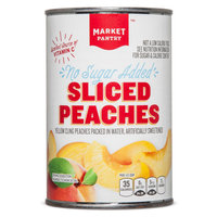 No Sugar Added Sliced Peaches 15 oz - Market Pantry
