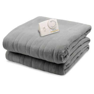 Biddeford® Comfort Knit Analog Heated Queen Blanket in Steel Grey