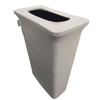 LA Linen SpandexCover23G-SlimJim-GrayLgtX41 Stretch Spandex Trash Can Cover for Slim Jim 23 gal Light Gray