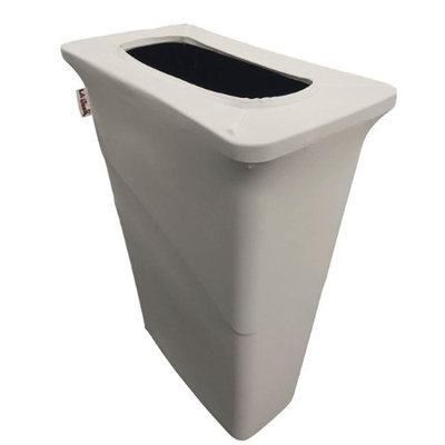 LA Linen SpandexCover23G-SlimJim-GrayLgtX41 Stretch Spandex Trash Can Cover for Slim Jim 23 gal Light Gray
