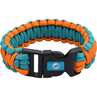 Kns International NFL Men's Dolphins Nylon Survivor Bracelet