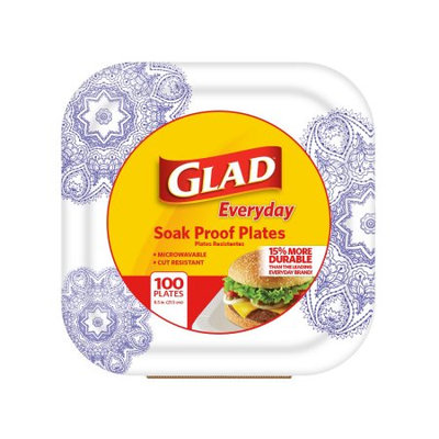 Glad 8.5IN SQ PLATE VIC 100CT