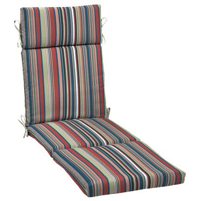Arden Companies Better Homes and Gardens Outdoor Patio Chaise Cushion, Island Skinny Multi Stripe