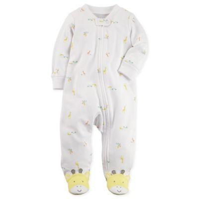 carter's® Size 6M Snap-Up Giraffe Sleep & Play Footie in Ivory