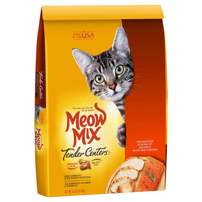 Del Monte Meow Mix Tender Centers Salmon & White Meat Chicken Flavors Dry Cat Food - 13.5 lb
