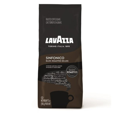 Lavazza Sinfonico Whole Bean Coffee Blend, Dark Roast, Dark Roast, 12 Ounce