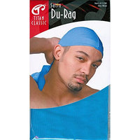 (PACK OF 6) TITAN CLASSIC SATIN DURAG #SKY BLUE #11136 : Beauty