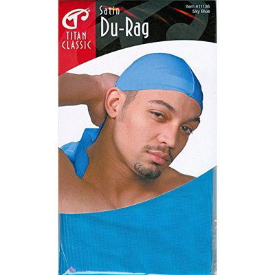 (PACK OF 6) TITAN CLASSIC SATIN DURAG #SKY BLUE #11136 : Beauty