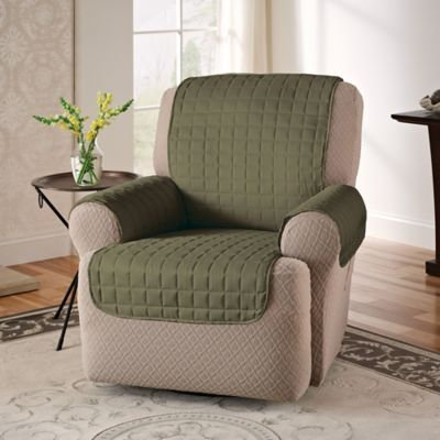 WalterDrake Olive Microfiber Recliner Protector by OakRidge Comforts