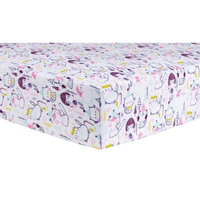 Test Trend Lab Cool Cats Deluxe Flannel Fitted Crib Sheet, Multi-Colored