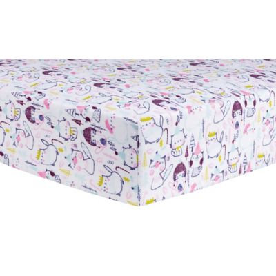Test Trend Lab Cool Cats Deluxe Flannel Fitted Crib Sheet, Multi-Colored