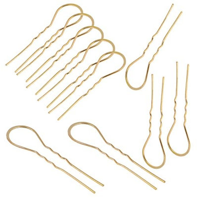 LiveZone (Pack of 12 Pcs) Bride Wedding Hair Maker Ornaments Chinese Traditional Style Women Girls Ladies Headdress U Shaped Bobby Pins Metal Hair Pins Stick Forks Hair Bow Accessories ,Bronze