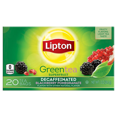 Unilever Lipton Decaffeinated Blackberry Pomegranate Green Tea Superfruit 20 ct