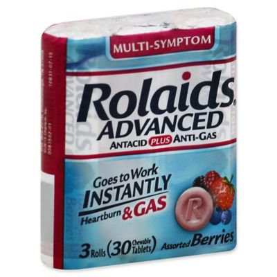 Chattem Inc Rolaids Advanced Antacid plus Anti-Gas Tablets 10ct 3-roll pack