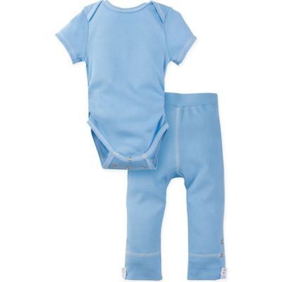 Miraclewear Size 0-6M 2-Piece Posheez Snap'n Grow Bodysuit and Pant Set in Blue