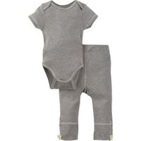 Miraclewear Size 6-12M 2-Piece Posheez Snap'n Grow Bodysuit and Pant Set in Grey/Yellow