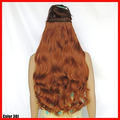 NiCheng 5clips Long Curly/Wavy Clip-in Hair Extensions Soft Synthetic Fiber Women's Popular Hairpieces 22inch 130g 32colors