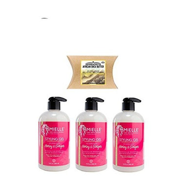 Mielle Organics Styling Gel Honey & Ginger 13oz / 384ml (pack of 3) with shea butter