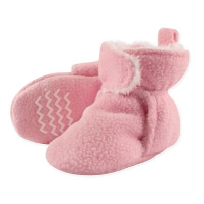 Hudson Baby Girl Sherpa Fleece Non-Skid Sole Booties