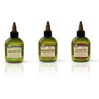 ( VALUE SET) Sunflower Premium Mega Hair Oil, (Coconut, Jojoba, & Tamanu Oil), 2.5 Fl Oz : Beauty