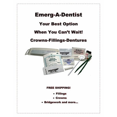 EDK Emerg-A-Dent Complete Emergency Dental First Aid Mini Emergency Dental Repair Kit Dentures Crowns Bridgework Fillings