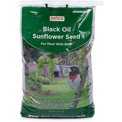 Petco Black Oil Sunflower Seed Wild Bird Food, 17 lb Bag