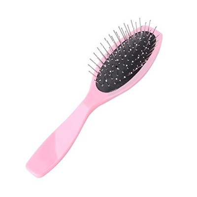 1 Set Combs Hair Brush Anti Static Steel Tooth Comb Hairdressing Salon Tools Wig Training Head Plastic Handle Combo Pocket Long Round Holder Brainy Popular Beard Natural Women Travel Kit, Type-02