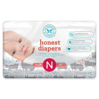 Honest Limited Edition 40-Pack Newborn Diapers in Arctic Fox Pattern