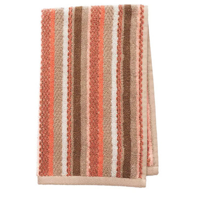 Coral Garden Striped Hand Towel