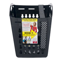 United Solutions LN0330 Black Hands Free Laundry Tote -Laundry Basket with Shoulder Strap for Hands