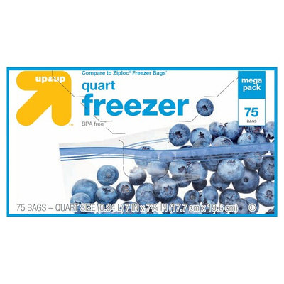 Quart Freezer Bags 100 ct - up & up, Clear