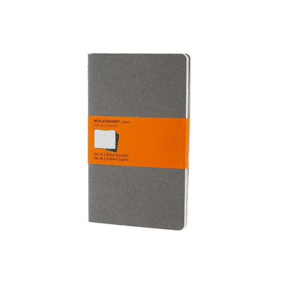 Moleskine Cahiers Ruled Journal: Light Warm Grey Large (Paperback)