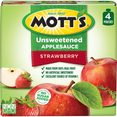 Mott's Snack & Go Strawberry Applesauce 3.2 oz 4 ct