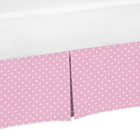 Sweet Jojo Designs Skylar Polka Dot Crib Skirt in Pink