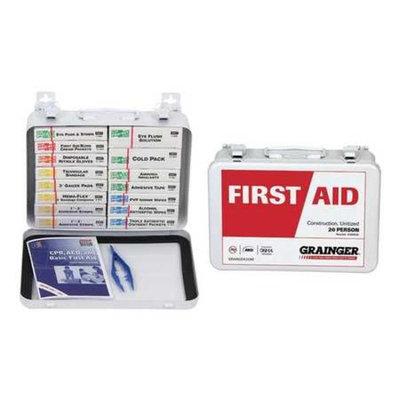 54581 First Aid Kit, Unitized, White, 20 People