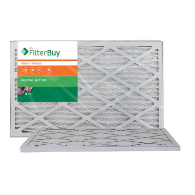 AFB Bronze MERV 6 12x25x1 Pleated AC Furnace Air Filter. Filters. 100% produced in the USA. (Pack of 2)